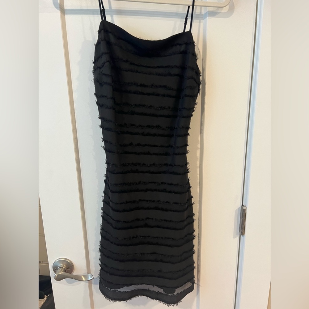 Little black dress with texture
